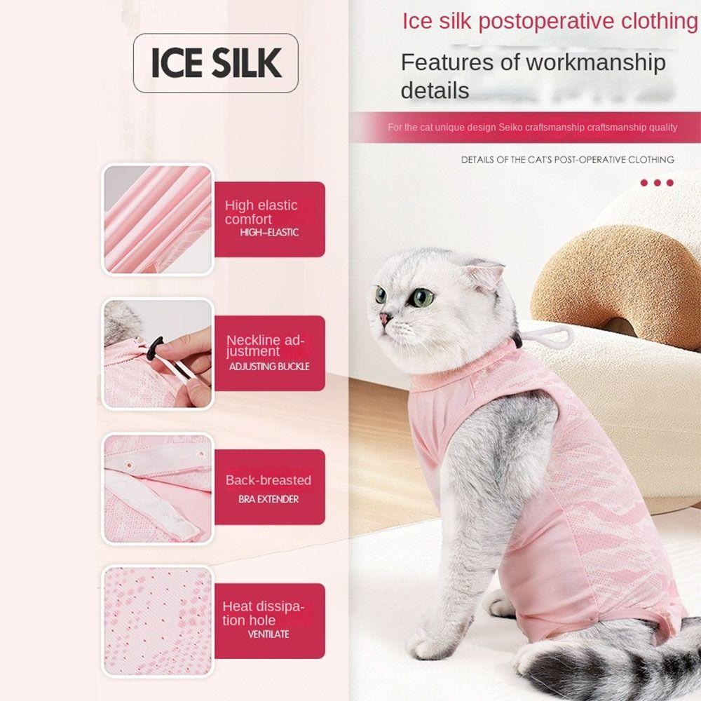 Heat Dissipation Pet Sterilization Suit Anti-licking Cat Postoperative Clothing Summer M рожевий
Heat Dissipation Pet Sterilization Suit Anti-licking Cat Postoperative Clothing Summer M рожевий