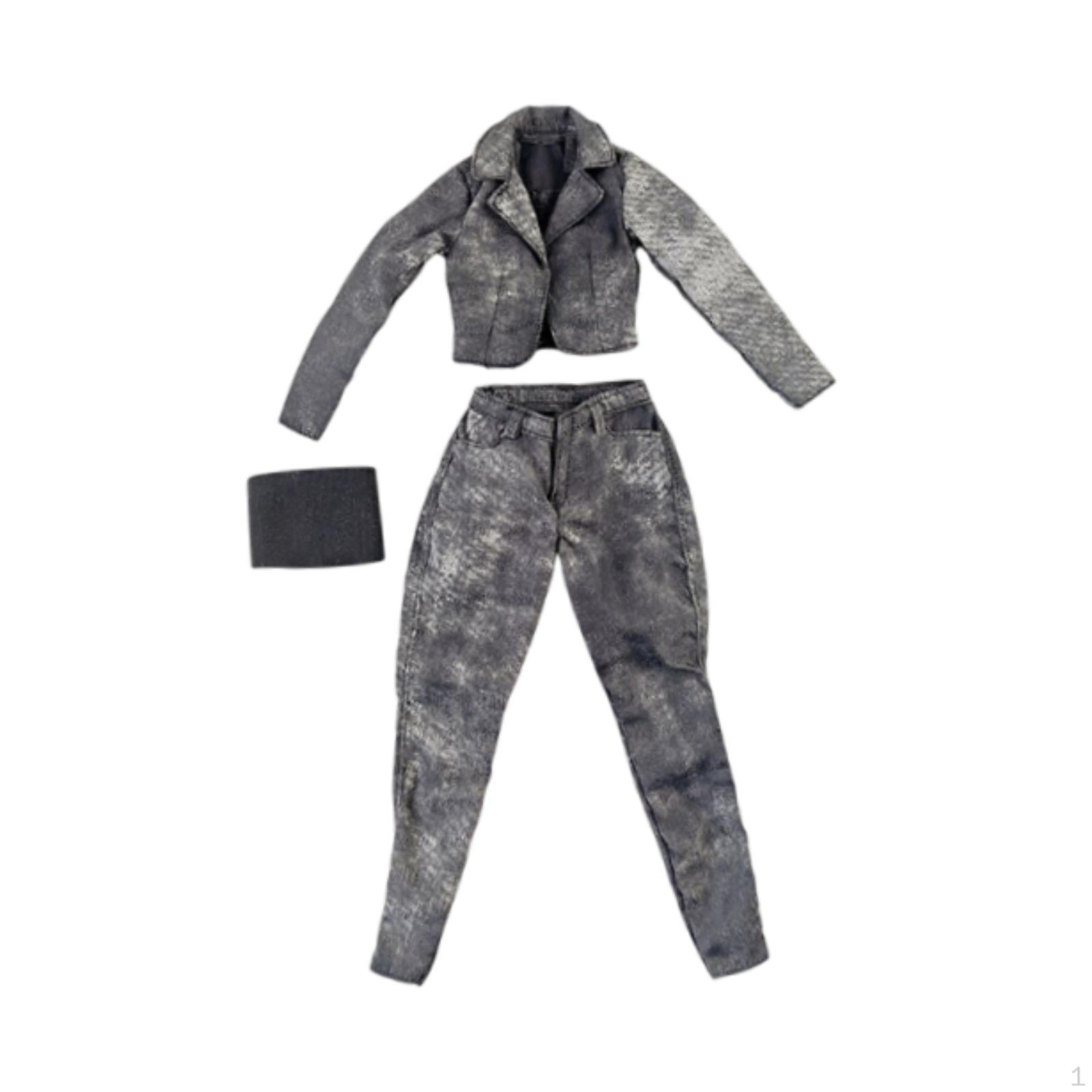 Масштаб 1/6 куртка, штаны и топ для мини-фигурки аксессуары одежда Black Gray
Масштаб 1/6 куртка, штаны и топ для мини-фигурки аксессуары одежда Black Gray
