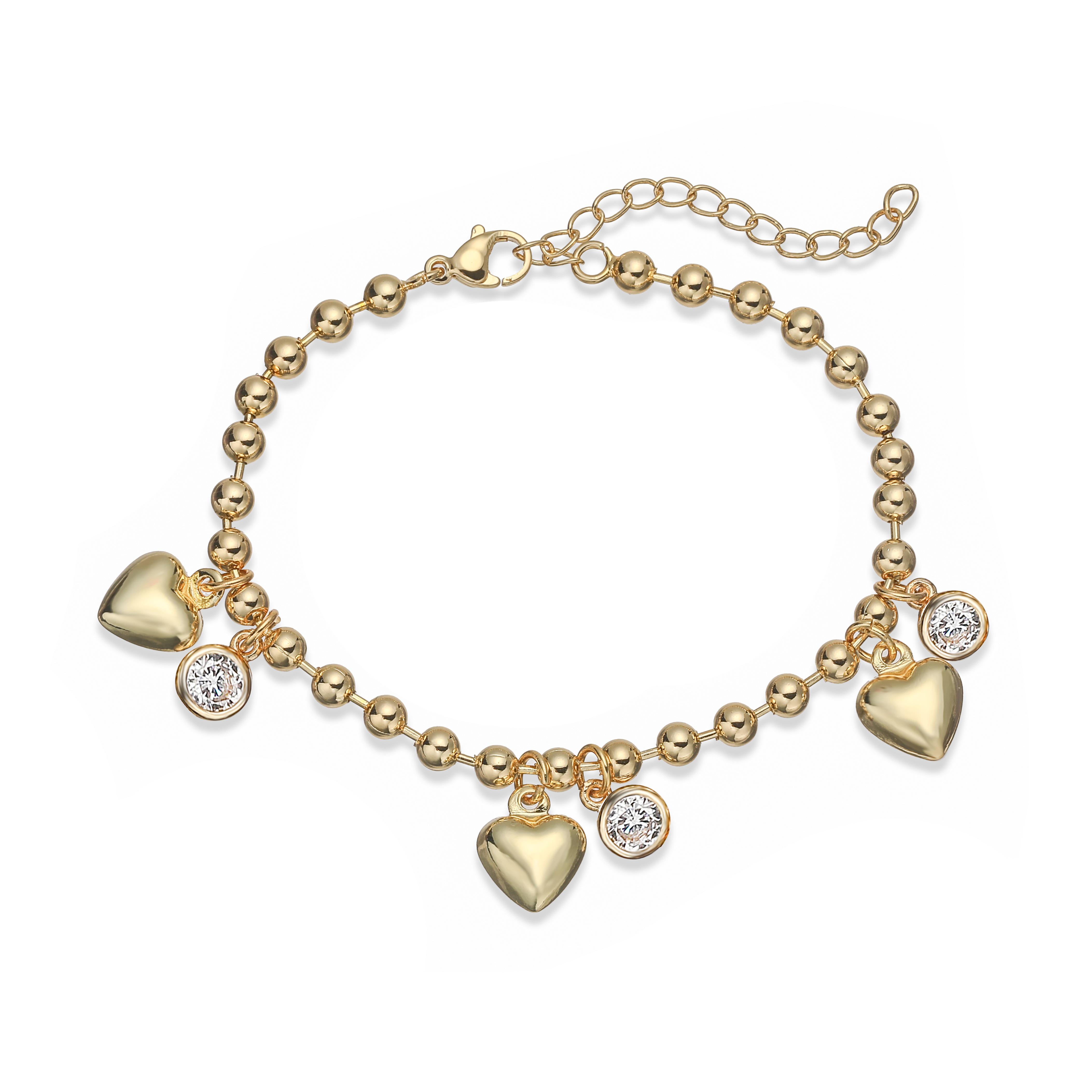 18K Gold Plated Brass Metal Heart-Shaped Beaded Necklace/Bracelet Unisex Sweet Delicate Minimalist Zircon 1 Piece Other
18K Gold Plated Brass Metal Heart-Shaped Beaded Necklace/Bracelet Unisex Sweet Delicate Minimalist Zircon 1 Piece Other