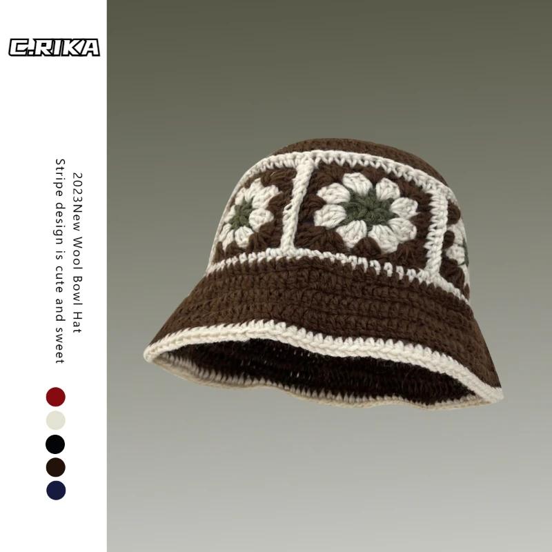 NEW Japanese Handmade Flower Plaid Crochet Bucket Hats Women Summer Color Matching Fisherman Hat Beach Knitted Hat Girl Y2k M 56-58cm кавовий
NEW Japanese Handmade Flower Plaid Crochet Bucket Hats Women Summer Color Matching Fisherman Hat Beach Knitted Hat Girl Y2k M 56-58cm кавовий