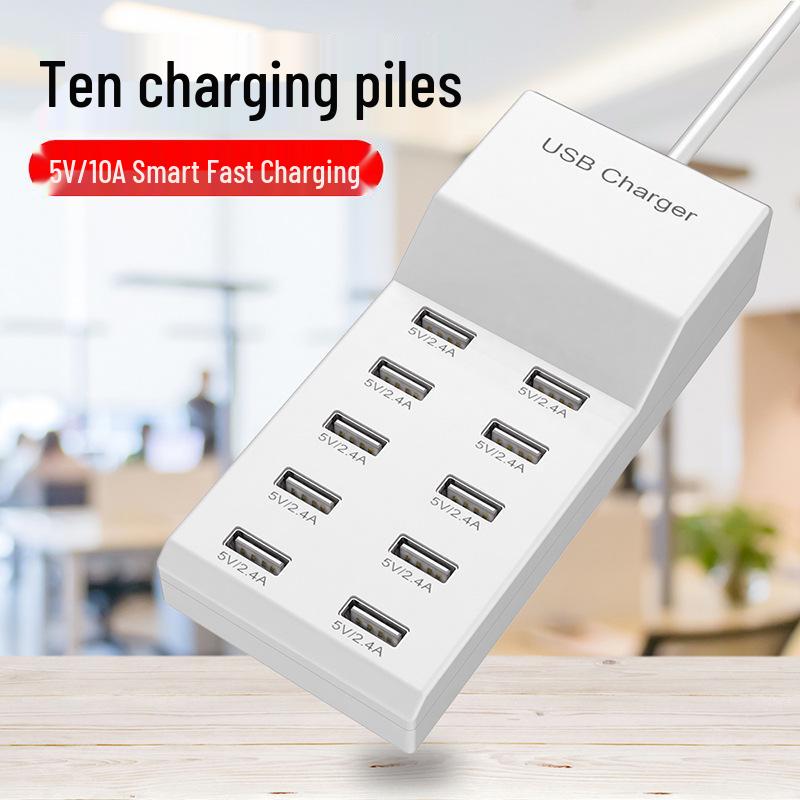 10-Port USB Charger: Fast 5V2A Charging Socket for Apple, Huawei, Xiaomi Devices EU Standard
10-Port USB Charger: Fast 5V2A Charging Socket for Apple, Huawei, Xiaomi Devices EU Standard