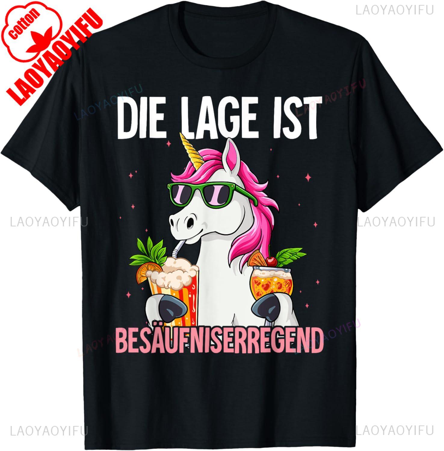 Funny TShirt Die Lage Ist Besäufniserregend Cotton Casual New Arrival Breathable for Men Women Party Horsepattern Printed Tee S
Funny TShirt Die Lage Ist Besäufniserregend Cotton Casual New Arrival Breathable for Men Women Party Horsepattern Printed Tee S