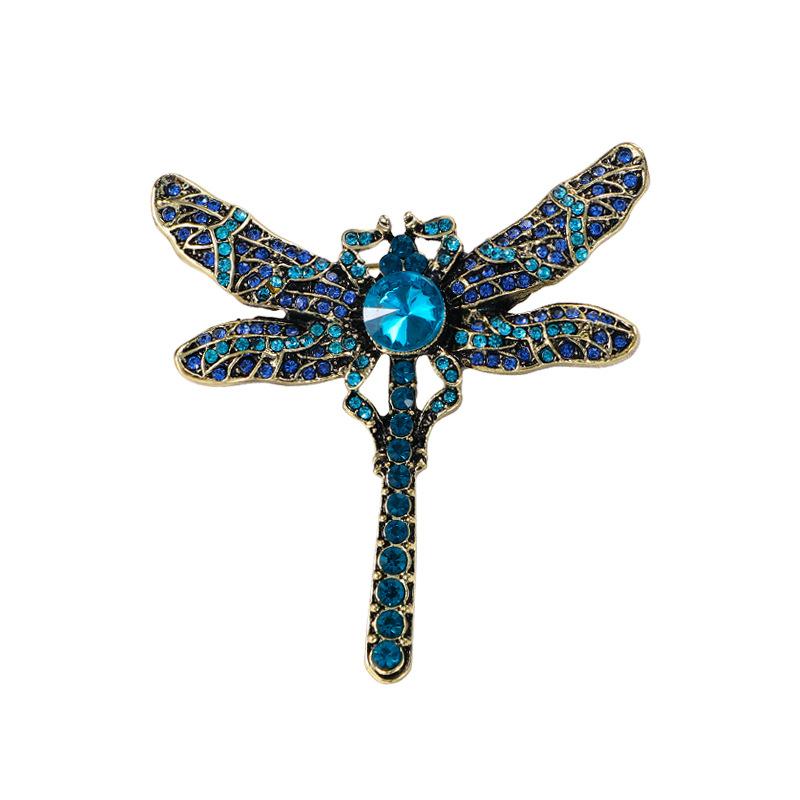 High-end rhinestone dragonfly brooch, electroplated alloy retro animal corsage woman, clothing accessories insect pin
High-end rhinestone dragonfly brooch, electroplated alloy retro animal corsage woman, clothing accessories insect pin