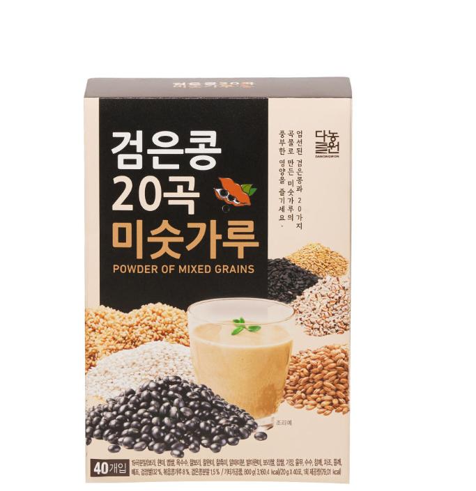 Korean Black Bean 20-Grain Misugaru 40 Sticks – Nutritious Multi-Grain Powder Drink 1 box
Korean Black Bean 20-Grain Misugaru 40 Sticks – Nutritious Multi-Grain Powder Drink 1 box