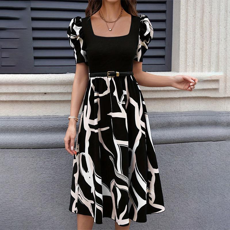 Лето 2024, женское трикотажное платье трапециевидной формы с квадратным вырезом и пышными рукавами, тонкое черное платье в форме сердца, элегантное облегающее платье
Лето 2024, женское трикотажное платье трапециевидной формы с квадратным вырезом и пышными рукавами, тонкое черное платье в форме сердца, элегантное облегающее платье