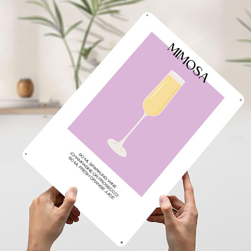 Mimosa Cocktail Recipe Poster Customized Wall Art Vintage Metal Signs Retro Tin Plaque for Man Cave Gaming Room Decoration Cozy 7.9x11.8In(20x30cm)
Mimosa Cocktail Recipe Poster Customized Wall Art Vintage Metal Signs Retro Tin Plaque for Man Cave Gaming Room Decoration Cozy 7.9x11.8In(20x30cm)