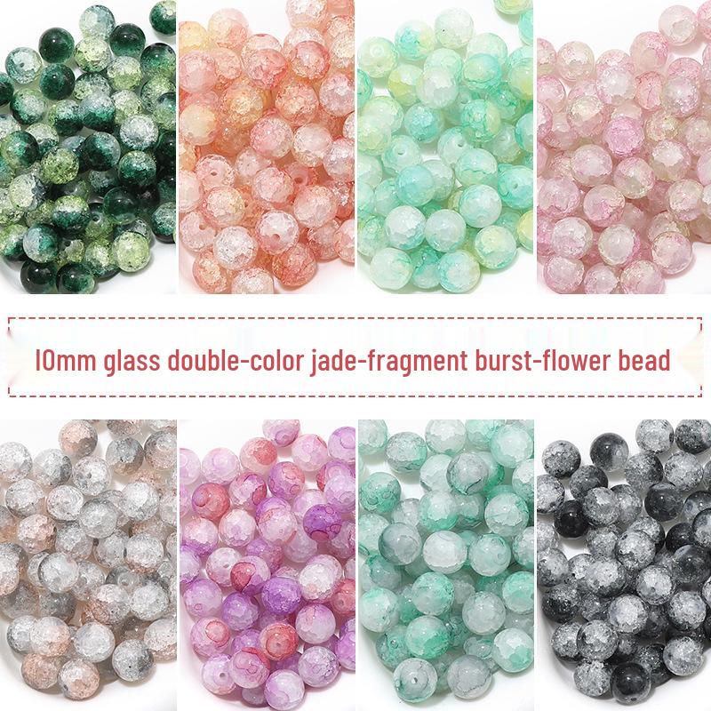 Glass Crackle Jade Beads for DIY Jewelry: Round, Double-Strand, Chip Shapes for Handmade Bracelets, Necklaces, and Earrings. 10mm Bead, 1mm Hole, 20pcs/bag
Glass Crackle Jade Beads for DIY Jewelry: Round, Double-Strand, Chip Shapes for Handmade Bracelets, Necklaces, and Earrings. 10mm Bead, 1mm Hole, 20pcs/bag