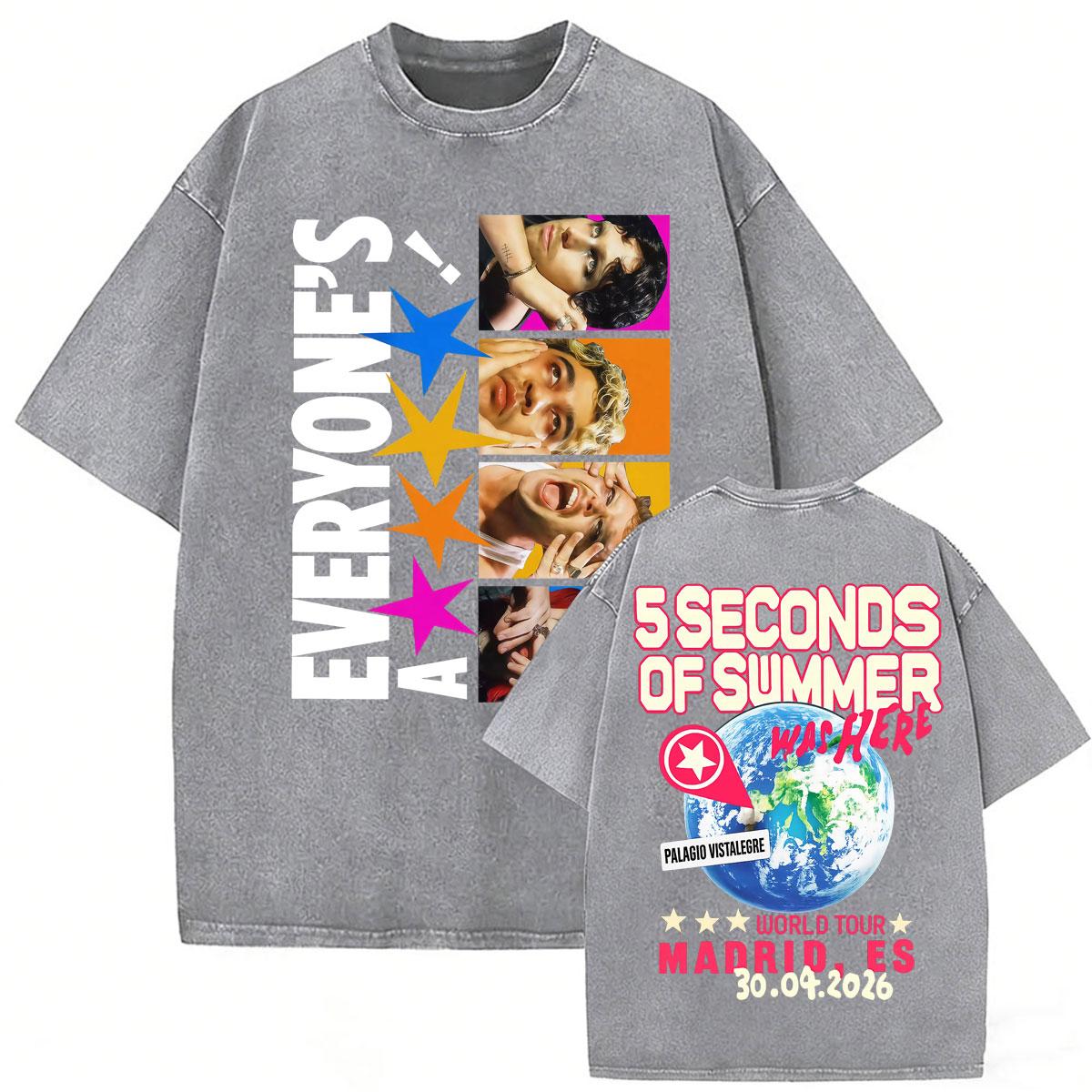 Seconds of Summer Everyones A Star World Tour Washed Tshirt Men Women Harajuku s Vintage Oversized T Shirt Streetwear S
Seconds of Summer Everyones A Star World Tour Washed Tshirt Men Women Harajuku s Vintage Oversized T Shirt Streetwear S