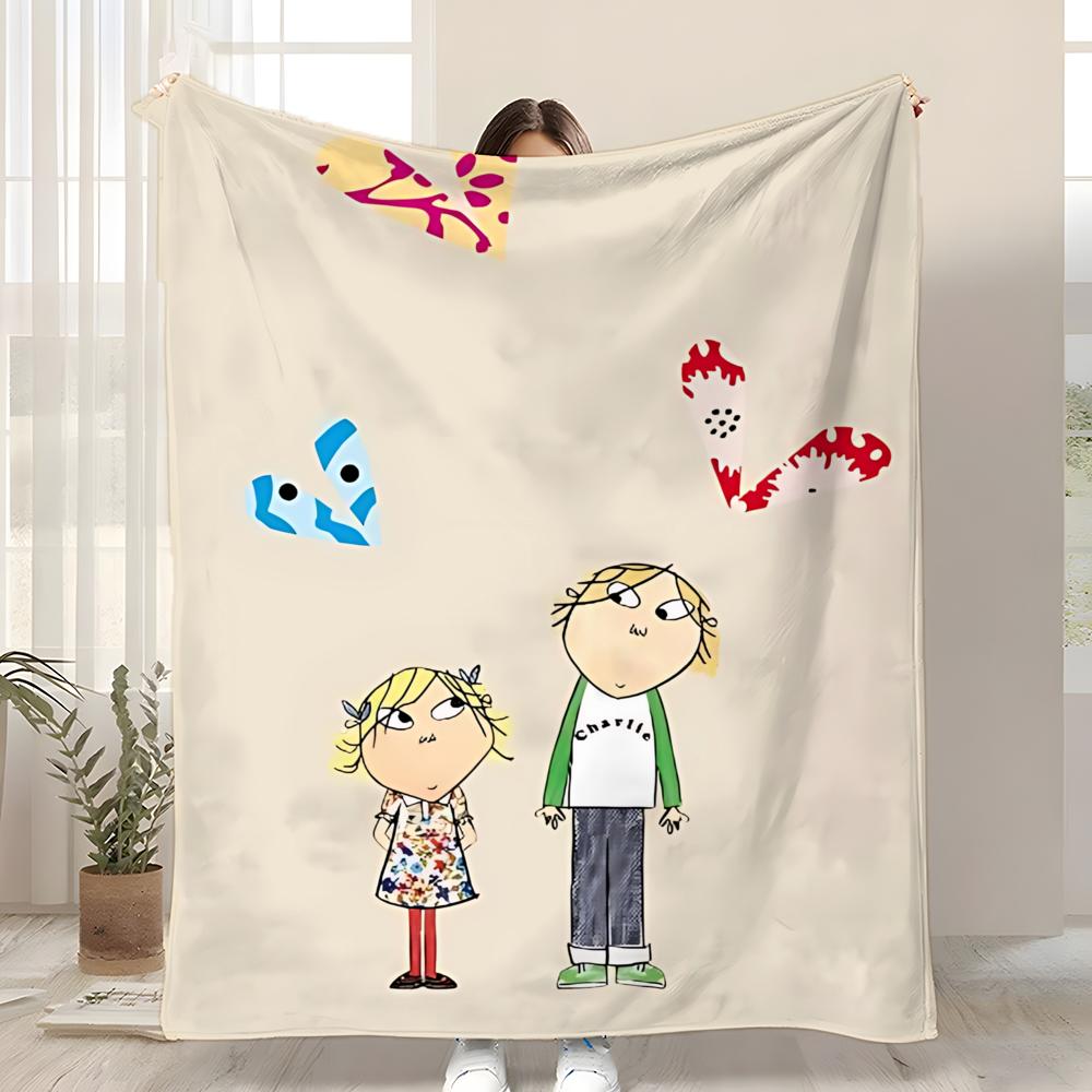 Anime Charlie and Lola Throw Kid-Friendly Flannel Throw Blanket Soft Warm Anti-Static Washable All Season 75x90cm
Anime Charlie and Lola Throw Kid-Friendly Flannel Throw Blanket Soft Warm Anti-Static Washable All Season 75x90cm