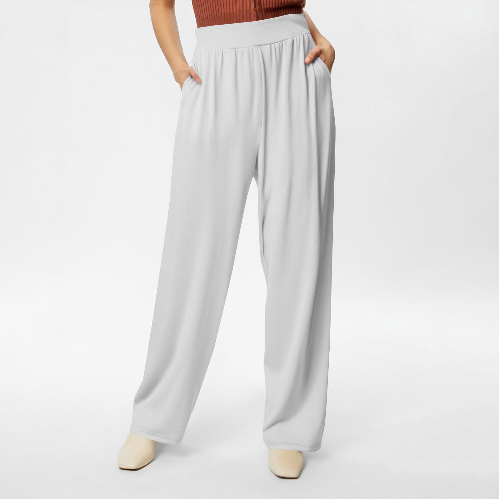 Женские повседневные брюки с эластичной резинкой на талии, удобные прямые свободные однотонные брюки для йоги XL белый
Женские повседневные брюки с эластичной резинкой на талии, удобные прямые свободные однотонные брюки для йоги XL белый