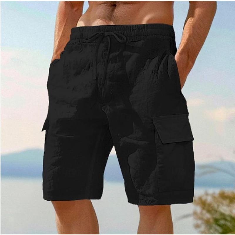 Mens Casual Solid Color Drawstring Waist Cargo Shorts With Pockets S чёрный
Mens Casual Solid Color Drawstring Waist Cargo Shorts With Pockets S чёрный