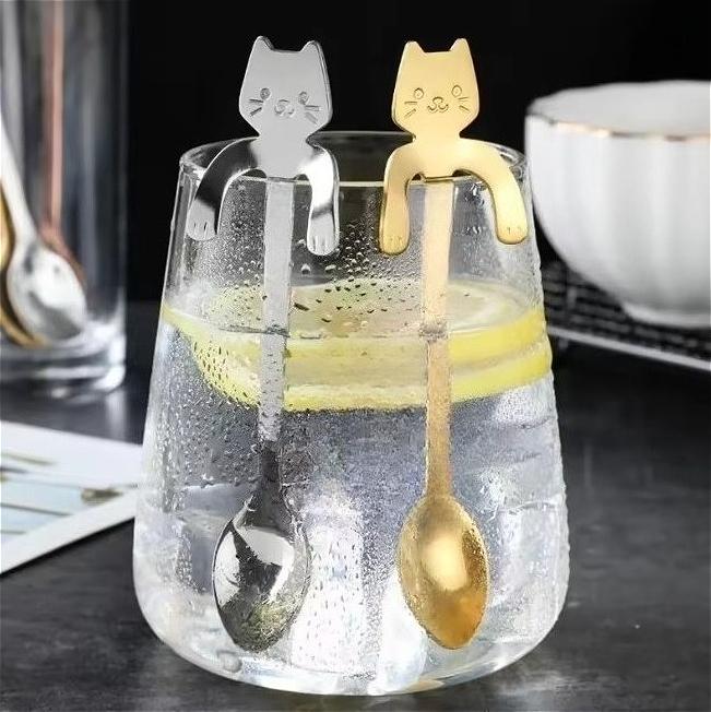 2pcs/set Stainless Steel Cute Cat Spoons Coffee Tea Ice Cream Teaspoons Spoon Dessert Snack Scoops Home Kitchen Accessories
2pcs/set Stainless Steel Cute Cat Spoons Coffee Tea Ice Cream Teaspoons Spoon Dessert Snack Scoops Home Kitchen Accessories