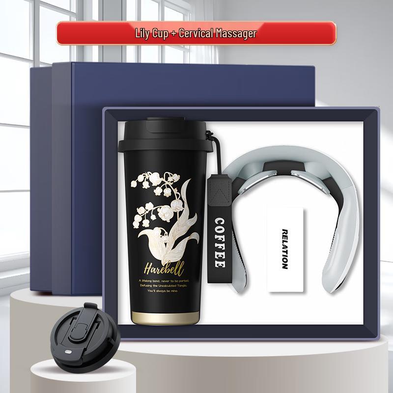 Business Gift Set: Coffee Cup & Neck Massager
Business Gift Set: Coffee Cup & Neck Massager