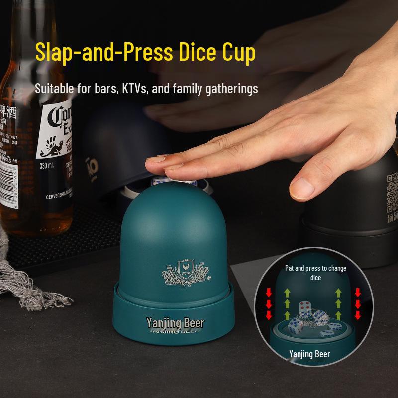 New Auto Dice Shaker Set with Tray - Color Cup, Logo Design, Drop-Proof Includes 5 Dice
New Auto Dice Shaker Set with Tray - Color Cup, Logo Design, Drop-Proof Includes 5 Dice