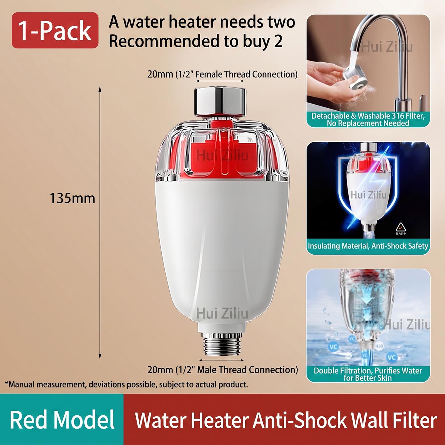 Universal Water Heater Anti-Electric Wall, Safe Home Leakage Protection, Pre-Filter for Water Purification & Chlorine Removal червоний
Universal Water Heater Anti-Electric Wall, Safe Home Leakage Protection, Pre-Filter for Water Purification & Chlorine Removal червоний