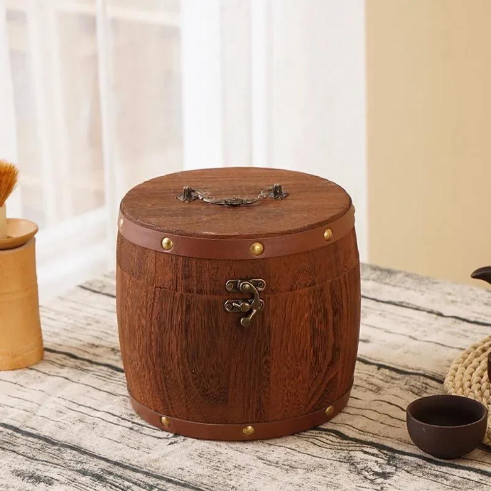 with Buckle Wood Barrel Canister Portable Antique Mini Storage Box Wooden Tea Leaf Barrel Home wood
with Buckle Wood Barrel Canister Portable Antique Mini Storage Box Wooden Tea Leaf Barrel Home wood