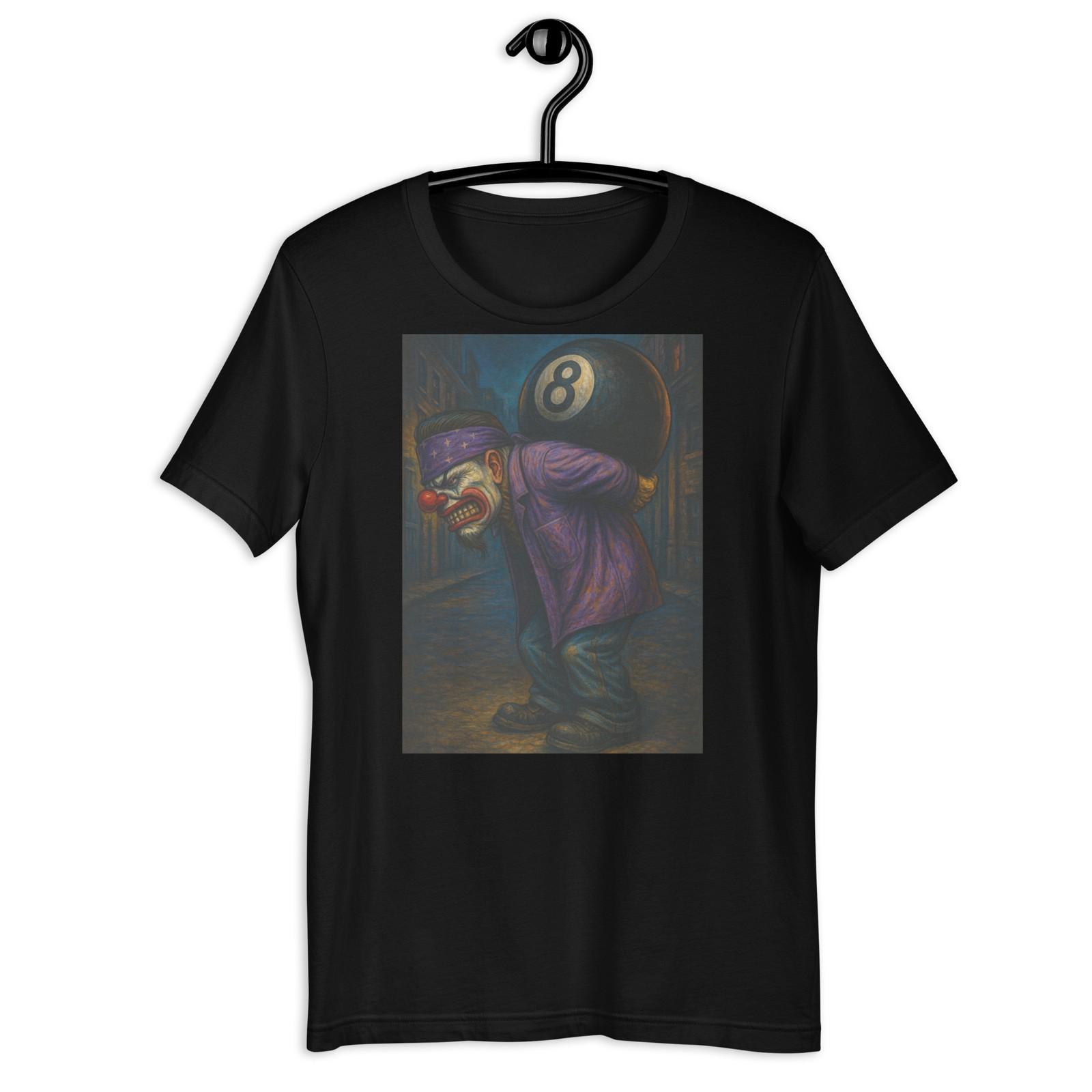 Evil Clown 8 Ball Street Art Dark Circus Creepy T-Shirt Design Urban 5XL різнокольоровий
Evil Clown 8 Ball Street Art Dark Circus Creepy T-Shirt Design Urban 5XL різнокольоровий
