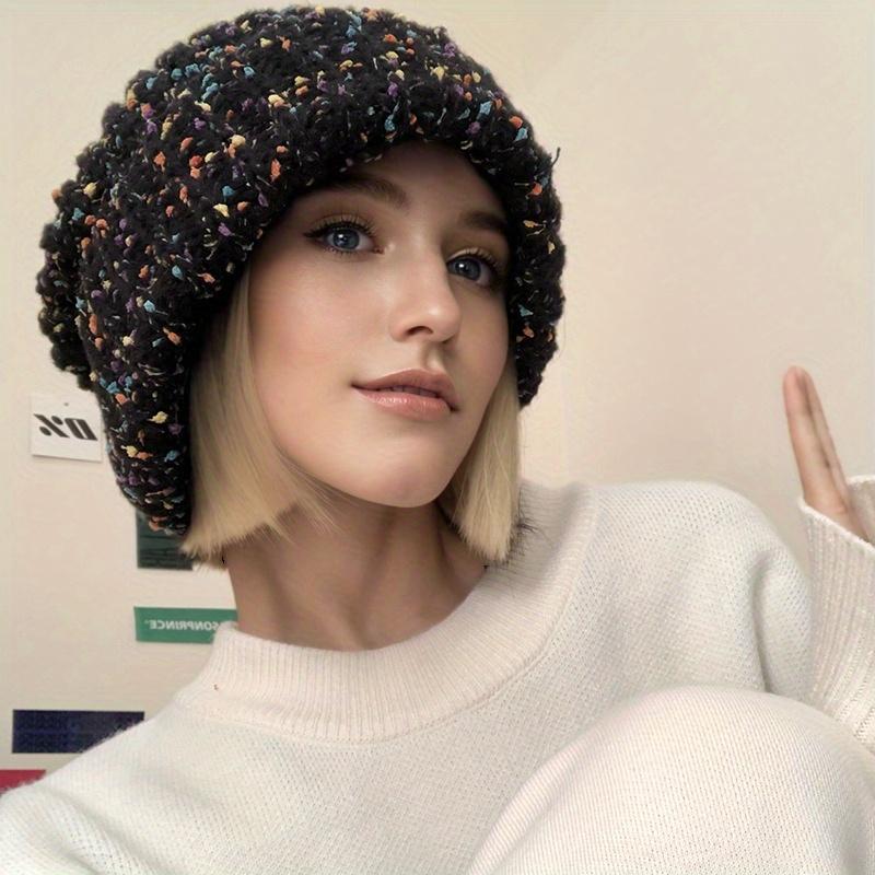 Женская вязаная шапка-бини из смесовой пряжи с узором «кукурузное зерно», эластичная, свободная посадка, большой обхват головы, защита ушей, складывающаяся, теплая осенне-зимняя шапка
Женская вязаная шапка-бини из смесовой пряжи с узором «кукурузное зерно», эластичная, свободная посадка, большой обхват головы, защита ушей, складывающаяся, теплая осенне-зимняя шапка