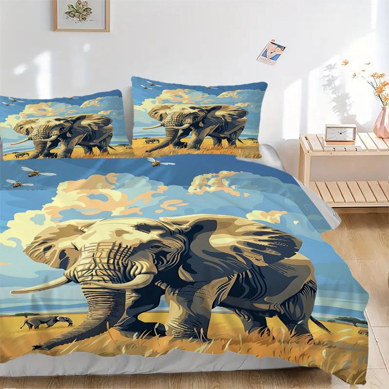 3pcs African Safari Elephan Duvet Cover Set, Soft Comfortable Duvet Cover,Guest Room (1*Duvet Cover + 2*Pillowcase, Without Core) yy251104110 135x200cm
3pcs African Safari Elephan Duvet Cover Set, Soft Comfortable Duvet Cover,Guest Room (1*Duvet Cover + 2*Pillowcase, Without Core) yy251104110 135x200cm