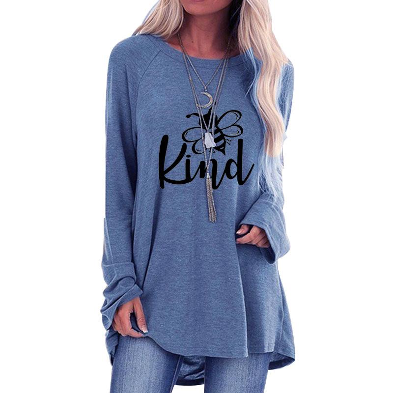 Женская осенняя футболка с пчелиным принтом больших размеров, удобная футболка с длинными рукавами и круглым вырезом, повседневная мешковатая футболка средней длины, топ
Женская осенняя футболка с пчелиным принтом больших размеров, удобная футболка с длинными рукавами и круглым вырезом, повседневная мешковатая футболка средней длины, топ