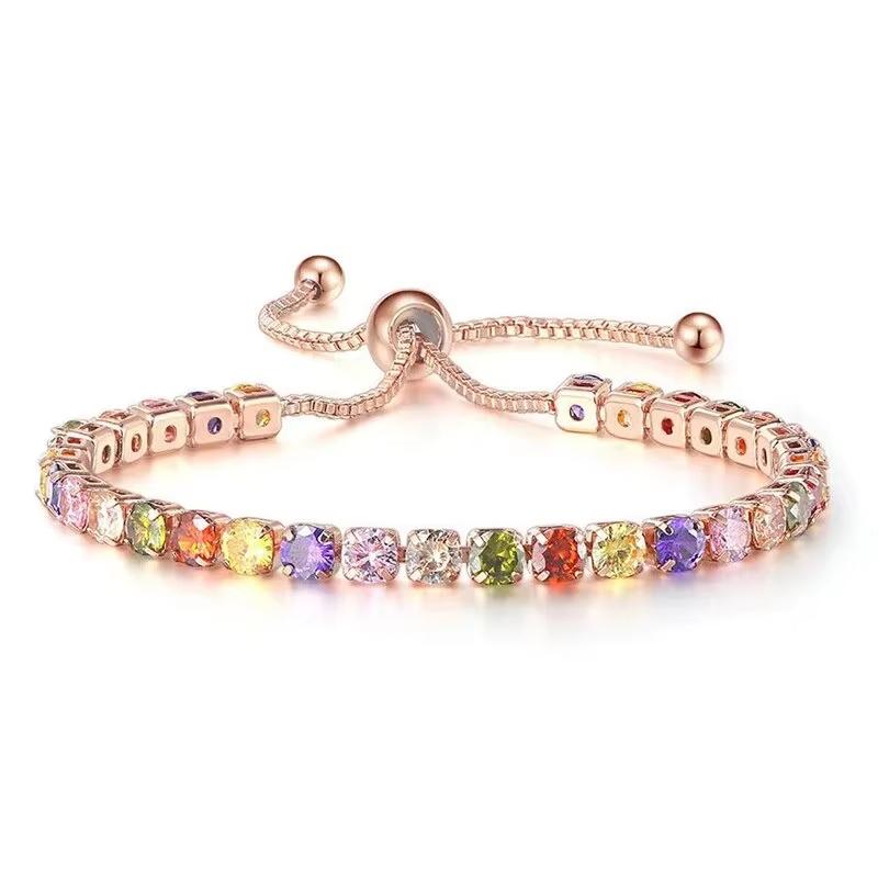 Rose Gold Adjustable Slider Bracelet for Women Colorful/Blue White Tennis Bracelet Fashion Dainty Crystal Bracelets Jewelry Gift
Rose Gold Adjustable Slider Bracelet for Women Colorful/Blue White Tennis Bracelet Fashion Dainty Crystal Bracelets Jewelry Gift