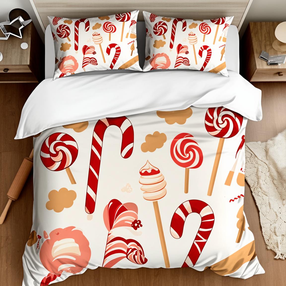 Comforter 3Pcs Christmas Baking Gingerbread House Bedding Set Polyester Cute Print Queen Size Kitchen Home Gift Comforter (quilt)-EU Single(135*200cm)3pcs
Comforter 3Pcs Christmas Baking Gingerbread House Bedding Set Polyester Cute Print Queen Size Kitchen Home Gift Comforter (quilt)-EU Single(135*200cm)3pcs
