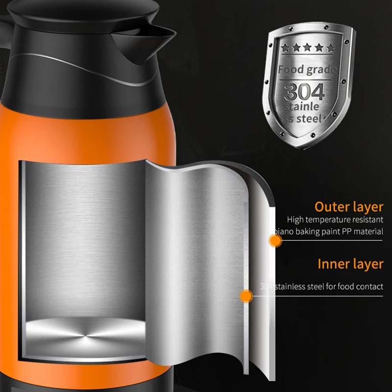 YT-1000A 24V Digital Display 1000ml Stainless Steel Car Electric Kettle Boiling Water Cup (No FDA Certificate) Orange
YT-1000A 24V Digital Display 1000ml Stainless Steel Car Electric Kettle Boiling Water Cup (No FDA Certificate) Orange