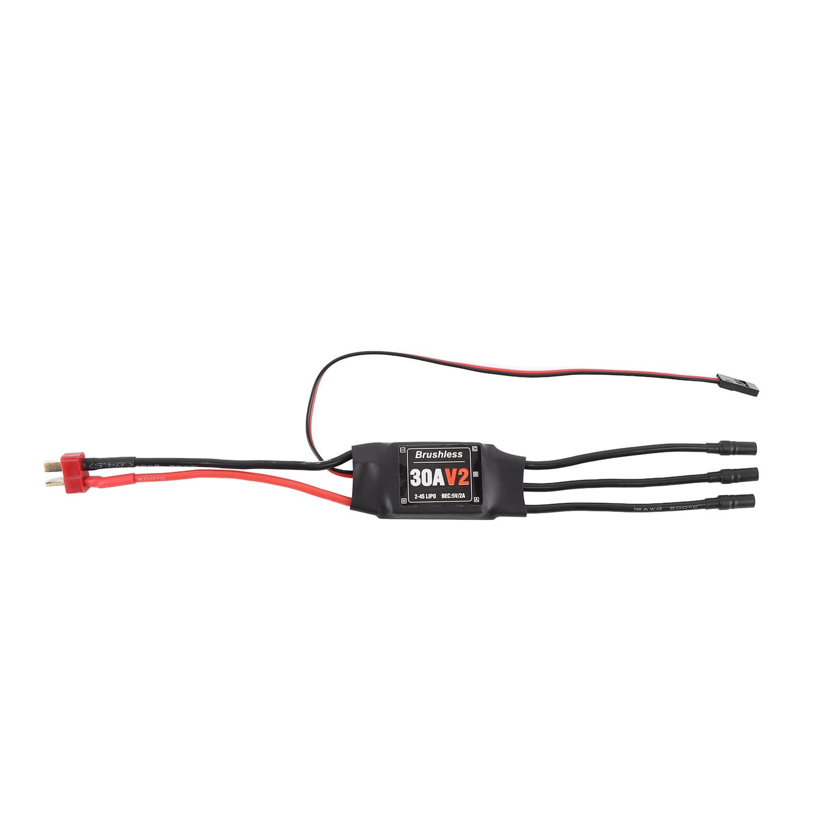 Brushless ESC 30A V2 RC Airplane Drone Motor Electric Speed Controller T Plug to Banana Female
Brushless ESC 30A V2 RC Airplane Drone Motor Electric Speed Controller T Plug to Banana Female
