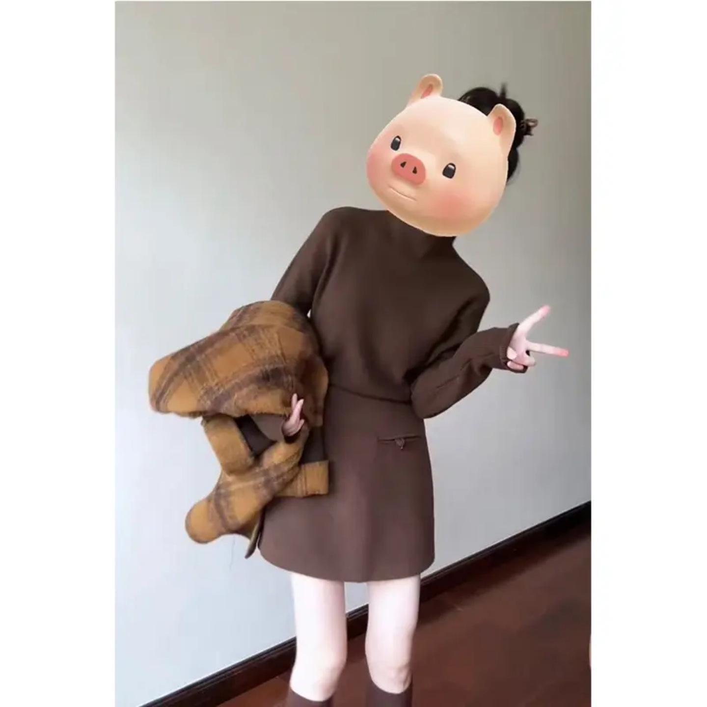 Korean Chic Plaid Jacket & Slimming Skirt 3-Piece Set L (approx. 53-58 kg)
Korean Chic Plaid Jacket & Slimming Skirt 3-Piece Set L (approx. 53-58 kg)