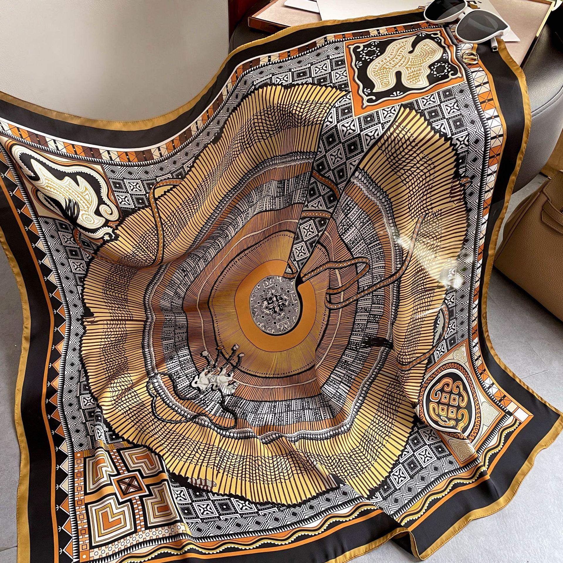 Высококачественные роскошные шелковые шарфы, повязка на голову, шарфы, шейный шарф для женщин, шелковый шарф с цепочкой, женская декоративная шаль 90-90cm
Высококачественные роскошные шелковые шарфы, повязка на голову, шарфы, шейный шарф для женщин, шелковый шарф с цепочкой, женская декоративная шаль 90-90cm