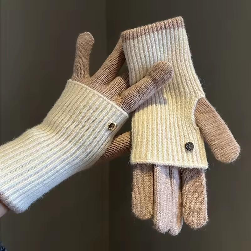 Korean Knitted Touchscreen Gloves Women s Splicing Color Versatile Fashion Two Finger Thick Warm Outdoor Skiing Plush Gloves рожевий
Korean Knitted Touchscreen Gloves Women s Splicing Color Versatile Fashion Two Finger Thick Warm Outdoor Skiing Plush Gloves рожевий