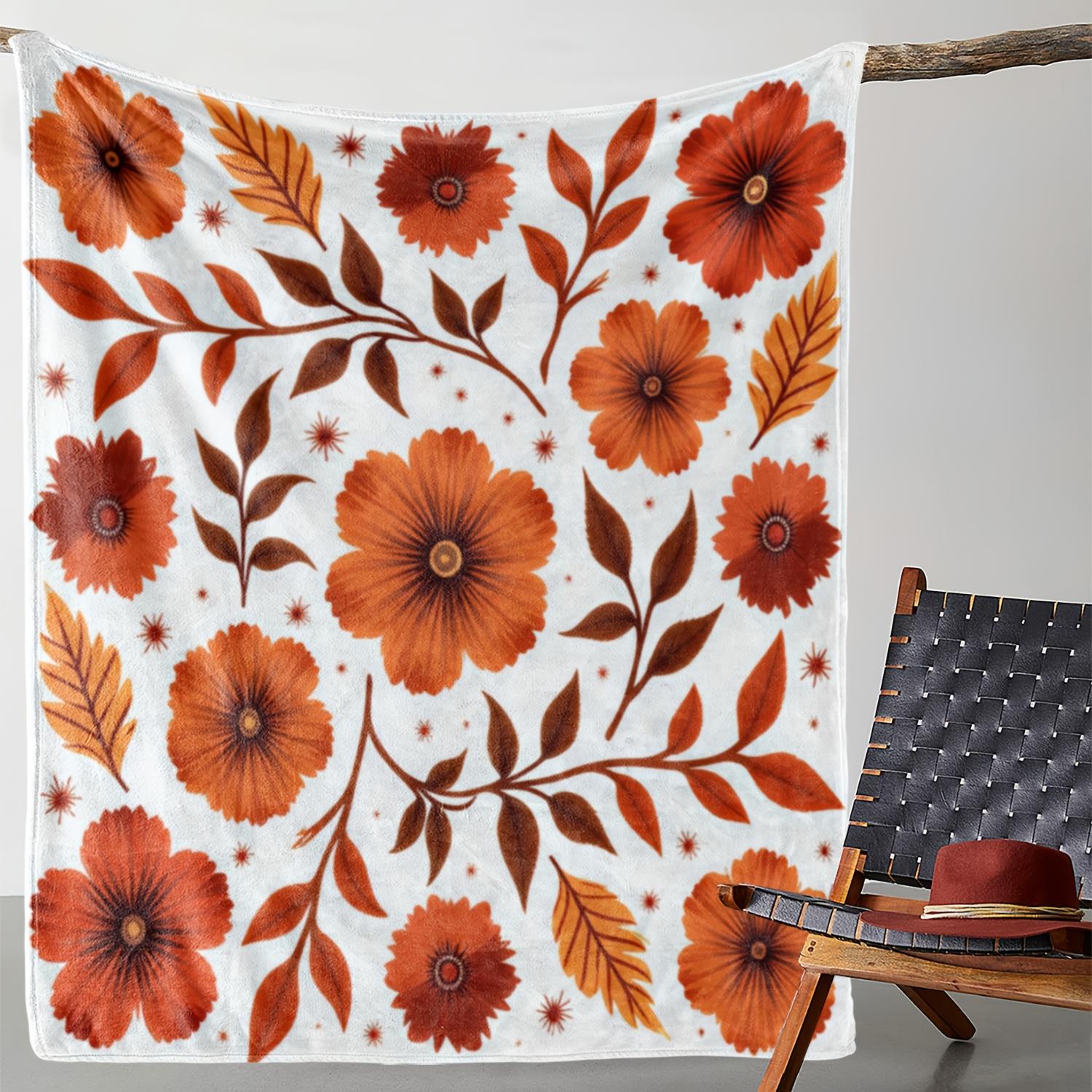 1pc Vintage leaf and flower pattern blanket made of polyester machine washable suitable for sofas travel and camping 75x100cm
1pc Vintage leaf and flower pattern blanket made of polyester machine washable suitable for sofas travel and camping 75x100cm