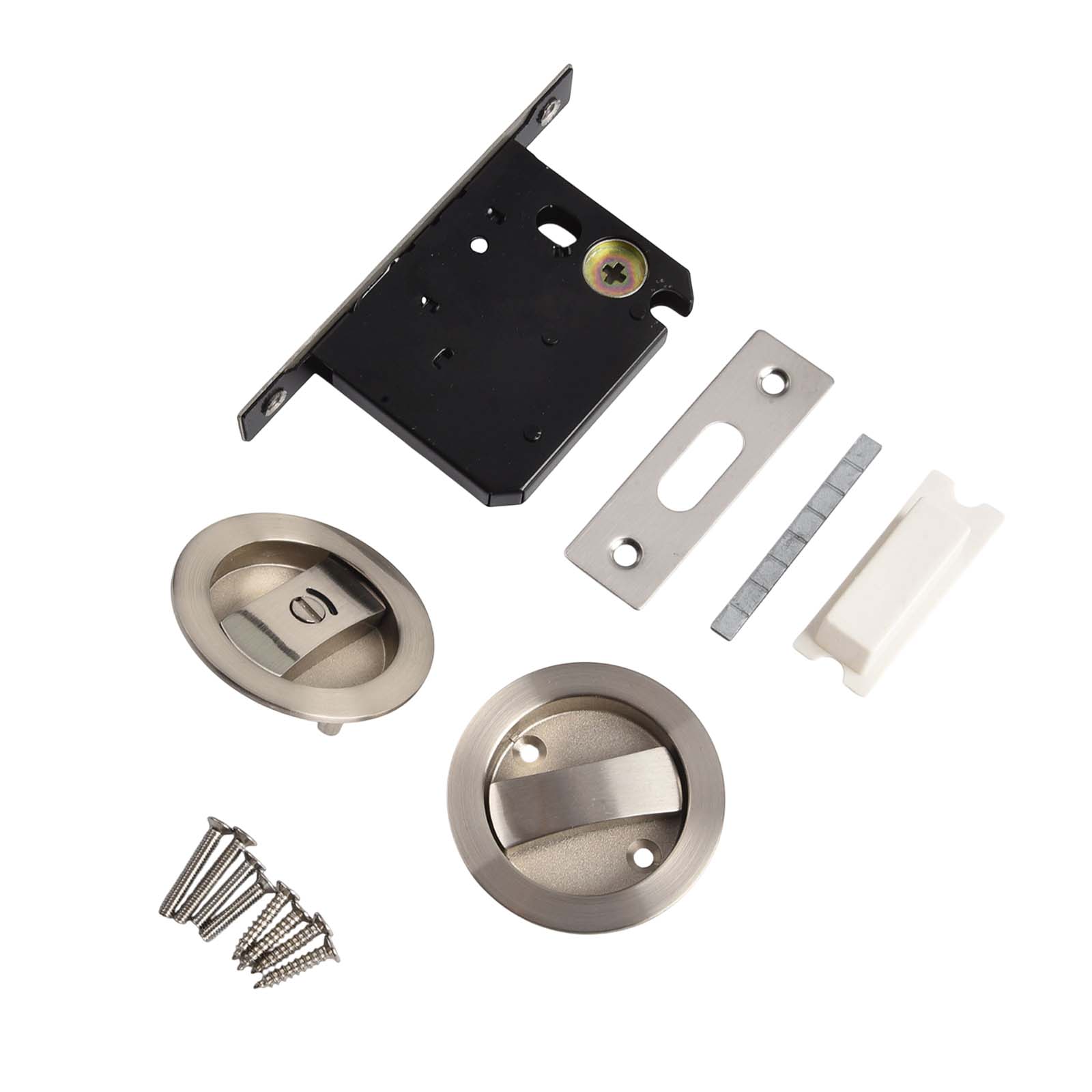 Door Lock Round Bathroom Sliding Door Lock Single Hook With Red And Green Indicator Lock Pocket Door Lock Hardware Matte Black срібний
Door Lock Round Bathroom Sliding Door Lock Single Hook With Red And Green Indicator Lock Pocket Door Lock Hardware Matte Black срібний