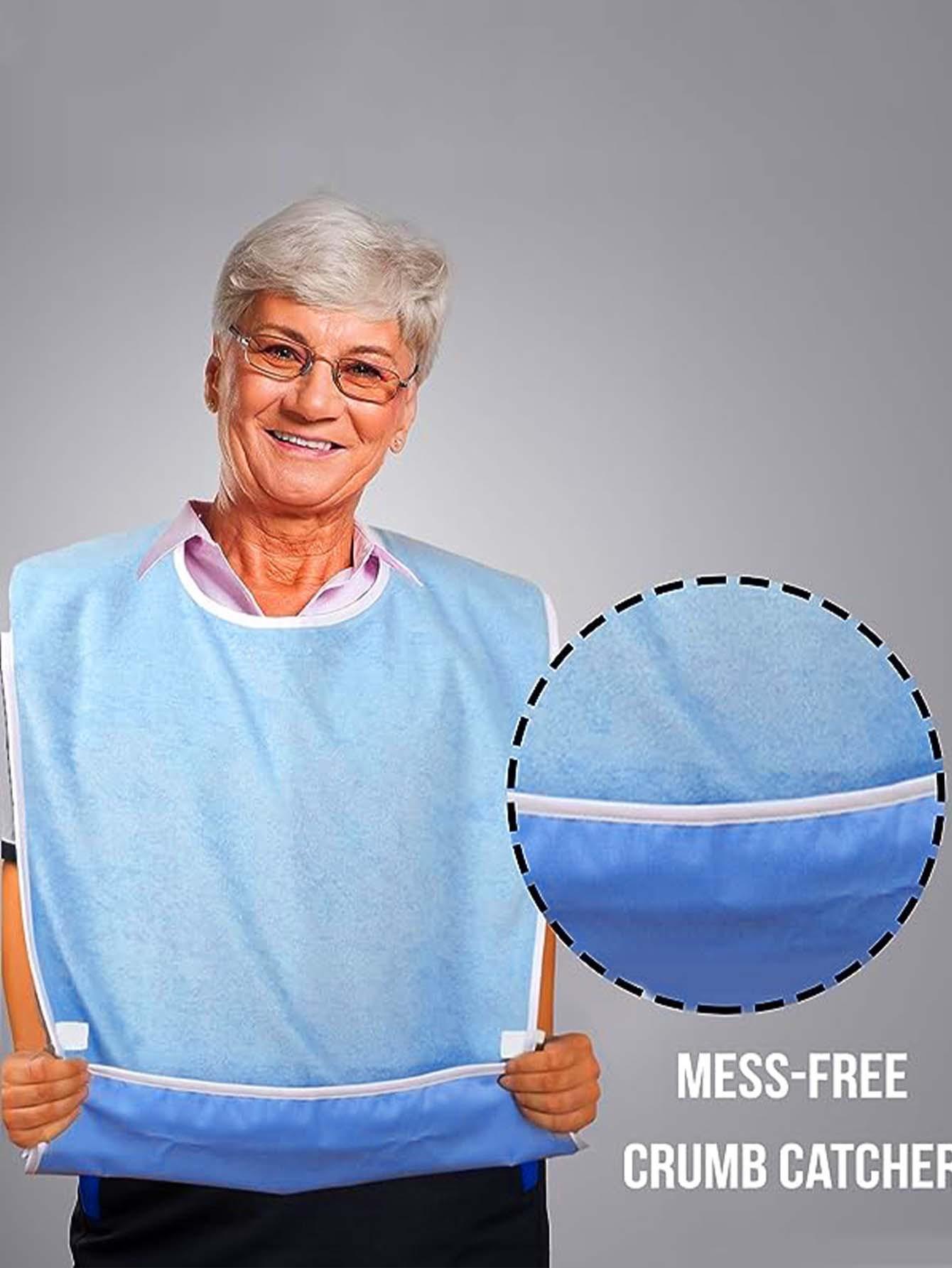 Большой водонепроницаемый взрослый нагрудник для еды защитный фартук моющийся многоразовый махровый для пожилых людей и инвалидов with pocket светло-синий
Большой водонепроницаемый взрослый нагрудник для еды защитный фартук моющийся многоразовый махровый для пожилых людей и инвалидов with pocket светло-синий