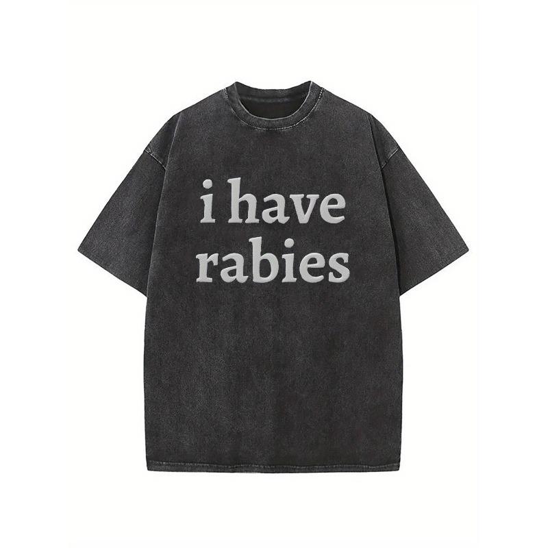 Water Washed I Have Rabies Printed T-Shirt | Vintage Streetwear Style, Round Neck, Short Sleeves, Machine Washable, All-Season Casual Wear S чёрный
Water Washed I Have Rabies Printed T-Shirt | Vintage Streetwear Style, Round Neck, Short Sleeves, Machine Washable, All-Season Casual Wear S чёрный