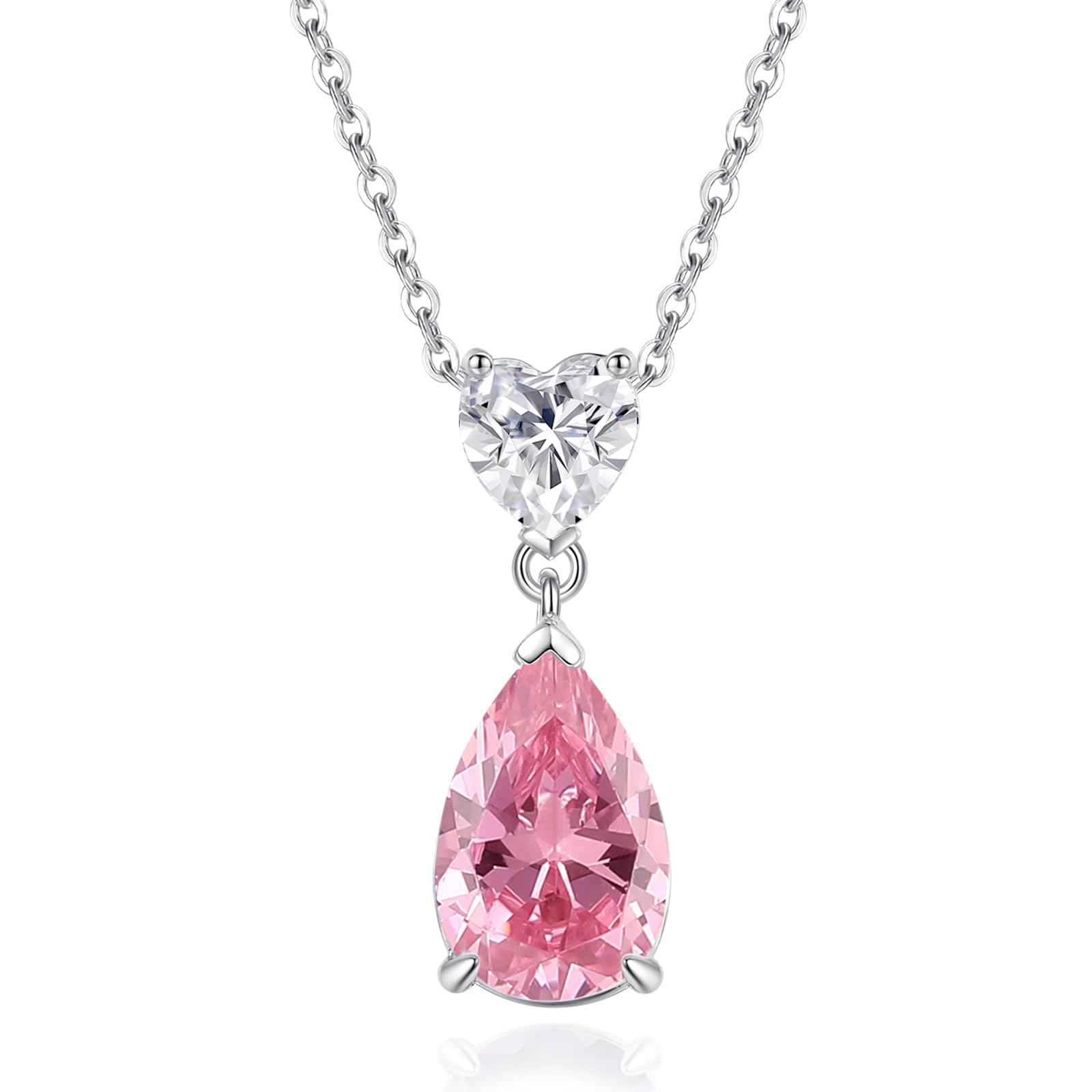 Birthstone Necklace for Women October Birthstone Tourmaline Drop Heart Motif Zirconia Silver Pendant S925 Amulet Stone Accessory Day Birthday Present
Birthstone Necklace for Women October Birthstone Tourmaline Drop Heart Motif Zirconia Silver Pendant S925 Amulet Stone Accessory Day Birthday Present