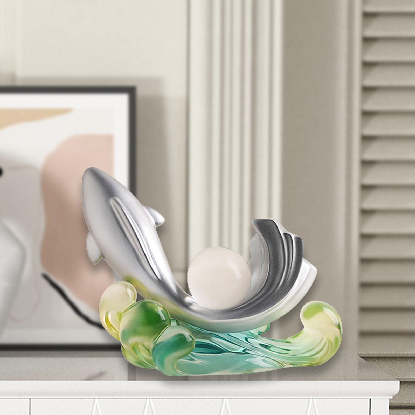 Dolphin Figurine Statue Animal Sculpture Glass Sea Ornament Modern for Office Desk Short
Dolphin Figurine Statue Animal Sculpture Glass Sea Ornament Modern for Office Desk Short