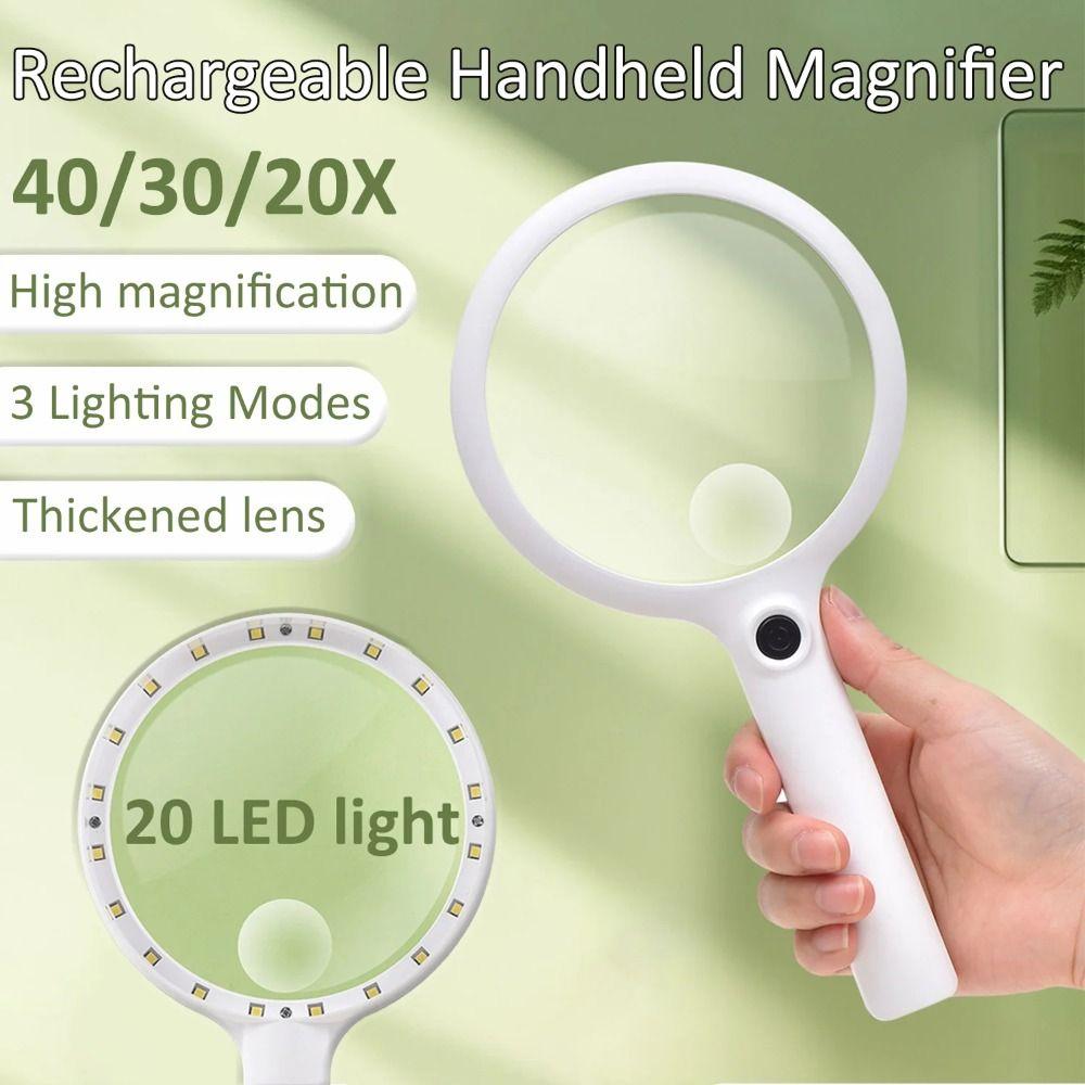 Rechargeable Magnifying Glasses Durable LED Lighted Magnifier Handheld Microscope for Kid Elder style 1
Rechargeable Magnifying Glasses Durable LED Lighted Magnifier Handheld Microscope for Kid Elder style 1