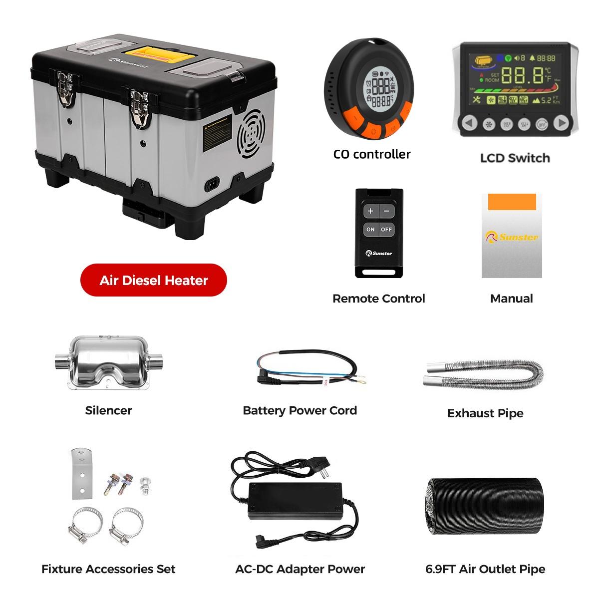 TB10PRO 8KW Diesel Air Heater 12V 24V 240V Auto Thermostat Parking Heater With Bluetooth APP and CO Monitor for Car Homes Camper TB10pro
TB10PRO 8KW Diesel Air Heater 12V 24V 240V Auto Thermostat Parking Heater With Bluetooth APP and CO Monitor for Car Homes Camper TB10pro