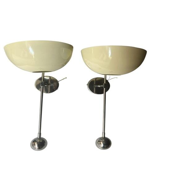 Пара белых настенных бра середины века, итальянские настенные светильники с одним рожком, дизайнерские настенные лампы для ванной комнаты, освещение туалетного столика
Пара белых настенных бра середины века, итальянские настенные светильники с одним рожком, дизайнерские настенные лампы для ванной комнаты, освещение туалетного столика