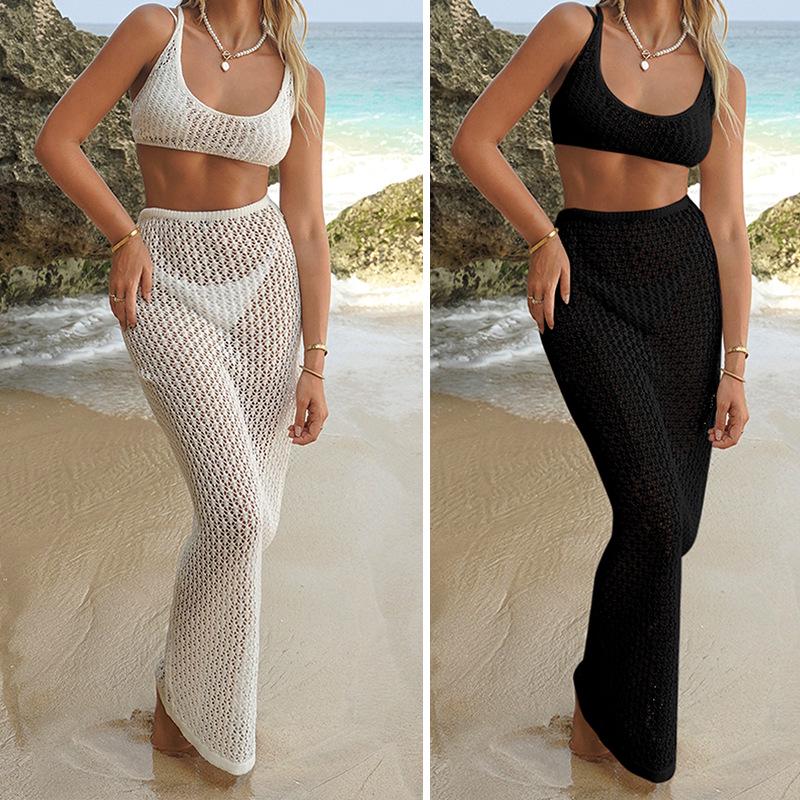 Holiday Hollow Out Long Dress & Sexy Bikini Cover-Up Set with Sun Protection and Bandage Design Medium чорний
Holiday Hollow Out Long Dress & Sexy Bikini Cover-Up Set with Sun Protection and Bandage Design Medium чорний