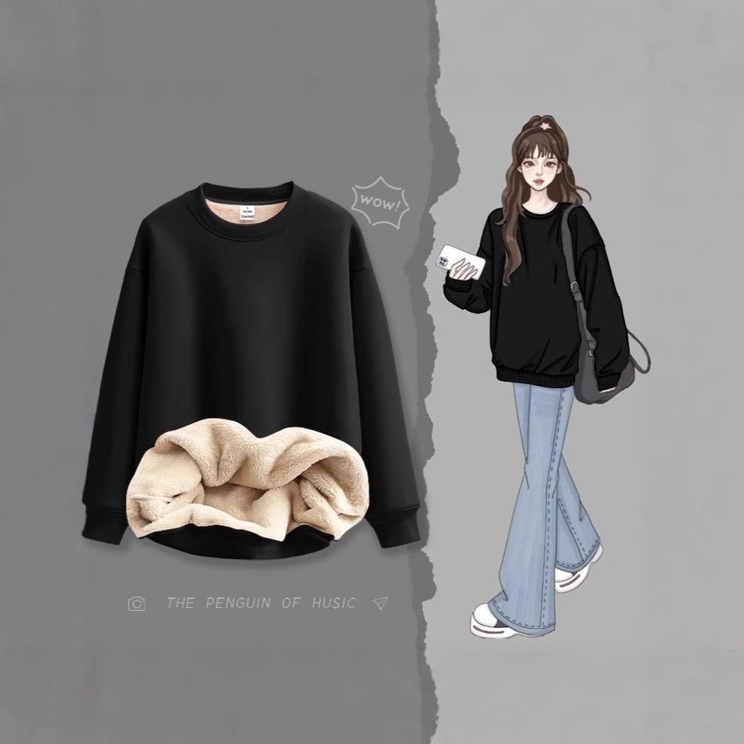 Unisex Loose Minimalist Lambswool Fleece Sweatshirt - Warm Round Neck Winter Jacket Extra Large вина червоного кольору
Unisex Loose Minimalist Lambswool Fleece Sweatshirt - Warm Round Neck Winter Jacket Extra Large вина червоного кольору