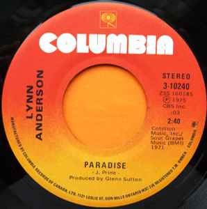 7inch Record LYNN ANDERSON Paradise Weve Got It All Togethe 310240 COLUMBIA 1975 Canada CountryFolk Used
7inch Record LYNN ANDERSON Paradise Weve Got It All Togethe 310240 COLUMBIA 1975 Canada CountryFolk Used