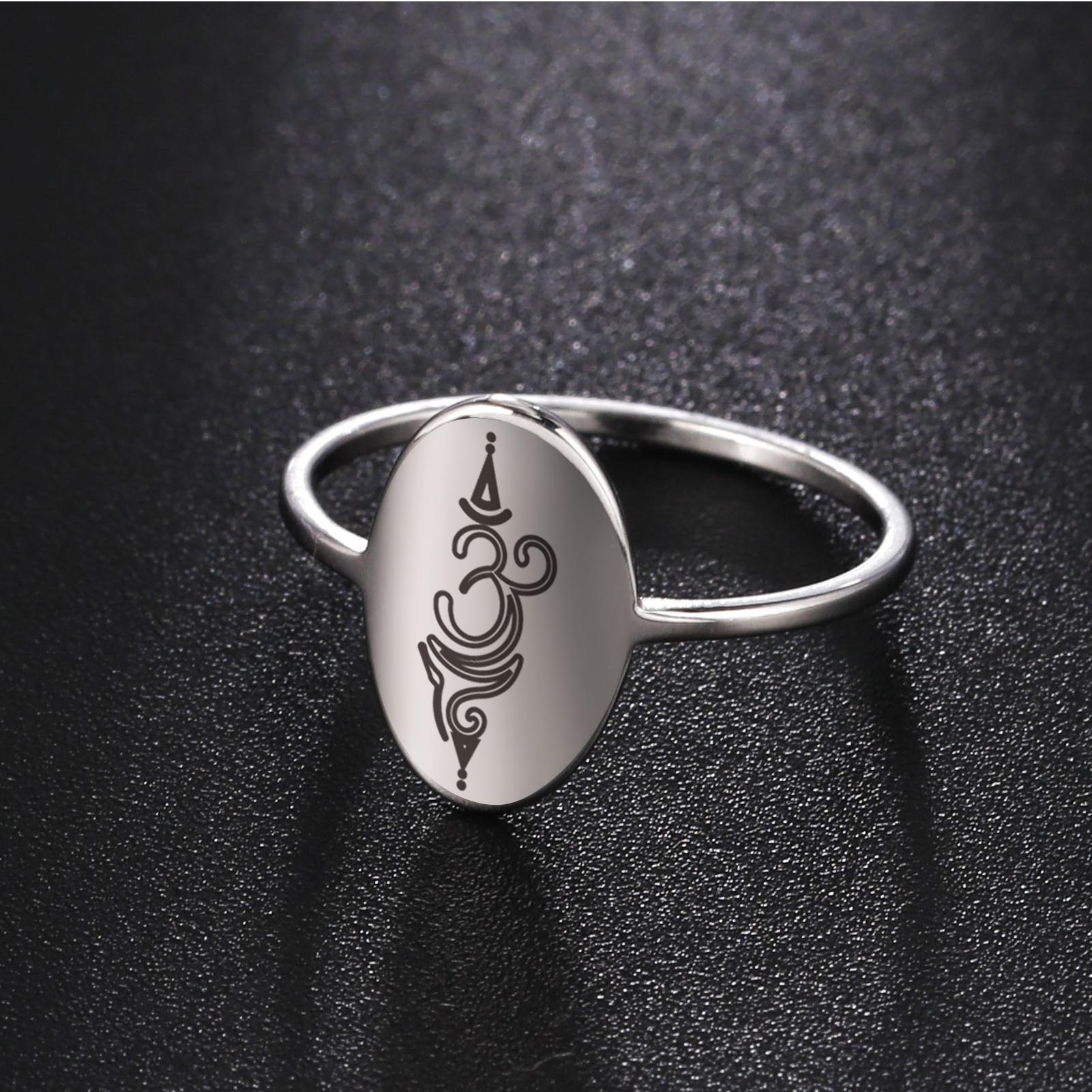 LIKGREAT Yoga Lotus Unalome Symbol Ring Buddhist Indian Om Ring Healing Charms Amulet Geometric Oval Stainless Steel Jewelry 7
LIKGREAT Yoga Lotus Unalome Symbol Ring Buddhist Indian Om Ring Healing Charms Amulet Geometric Oval Stainless Steel Jewelry 7