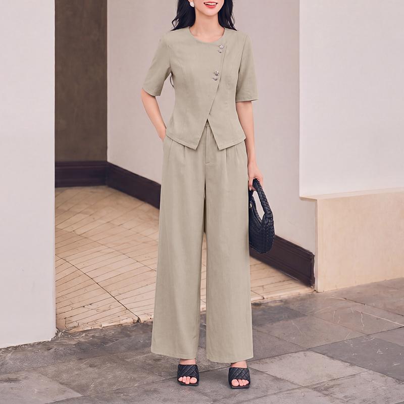 ZANZEA Women Short Sleeve Blouse and Long Pants Summer Two Piece Suit Sets S хаки
ZANZEA Women Short Sleeve Blouse and Long Pants Summer Two Piece Suit Sets S хаки
