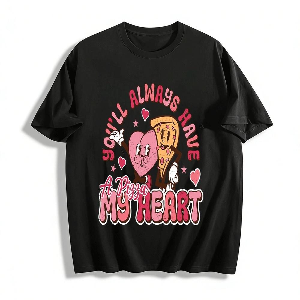 Retro Pizza Heart Graphic Tee Cute Cartoon Casual Loose Top Pure cotton T-shirt 6XL
Retro Pizza Heart Graphic Tee Cute Cartoon Casual Loose Top Pure cotton T-shirt 6XL