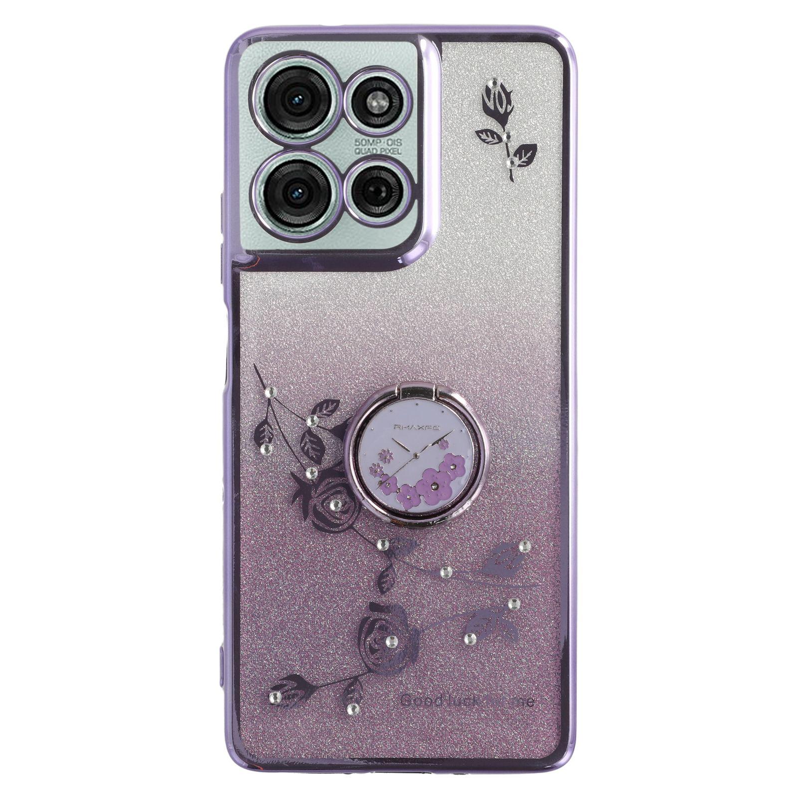 For Motorola Moto G75 5G Case Ring Kickstand TPU Flowers Phone Cover Gradient Glitter Purple
For Motorola Moto G75 5G Case Ring Kickstand TPU Flowers Phone Cover Gradient Glitter Purple