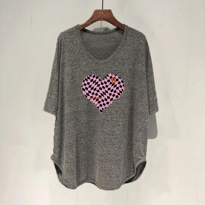 T-shirt Women Mid-length Summer Casual Large Size Loose U Neck Pullover Short-sleeved Tops XXXXL сірий
T-shirt Women Mid-length Summer Casual Large Size Loose U Neck Pullover Short-sleeved Tops XXXXL сірий