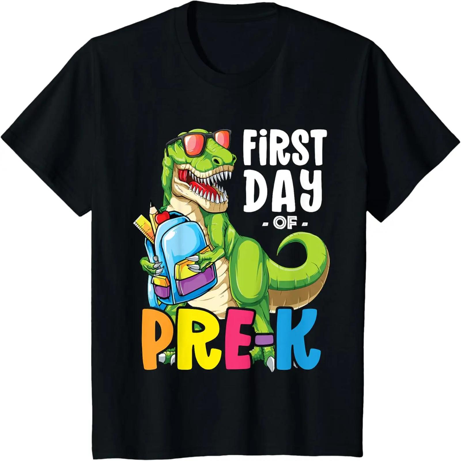 Kids First Day of Pre K Dinosaur First Day of School Boys T-Shirt XXXXXL чорний
Kids First Day of Pre K Dinosaur First Day of School Boys T-Shirt XXXXXL чорний