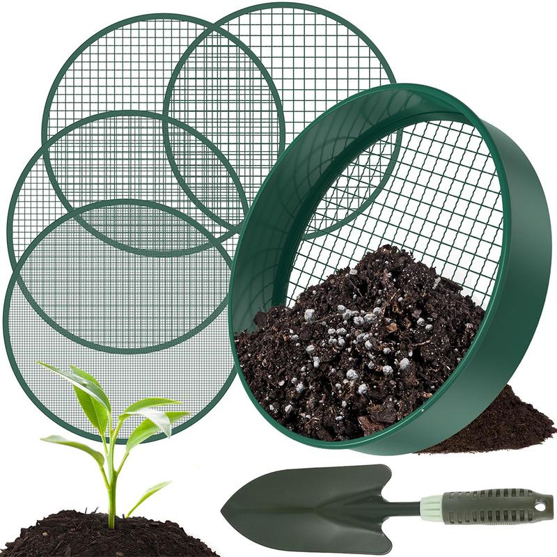 6pcs Kit Garden Soil Sieve Filter Mesh For Soil Stone Sifting Filtration Stainless Steel Soil Sifte Shovel Flower Plant Nursery Tool зелений
6pcs Kit Garden Soil Sieve Filter Mesh For Soil Stone Sifting Filtration Stainless Steel Soil Sifte Shovel Flower Plant Nursery Tool зелений